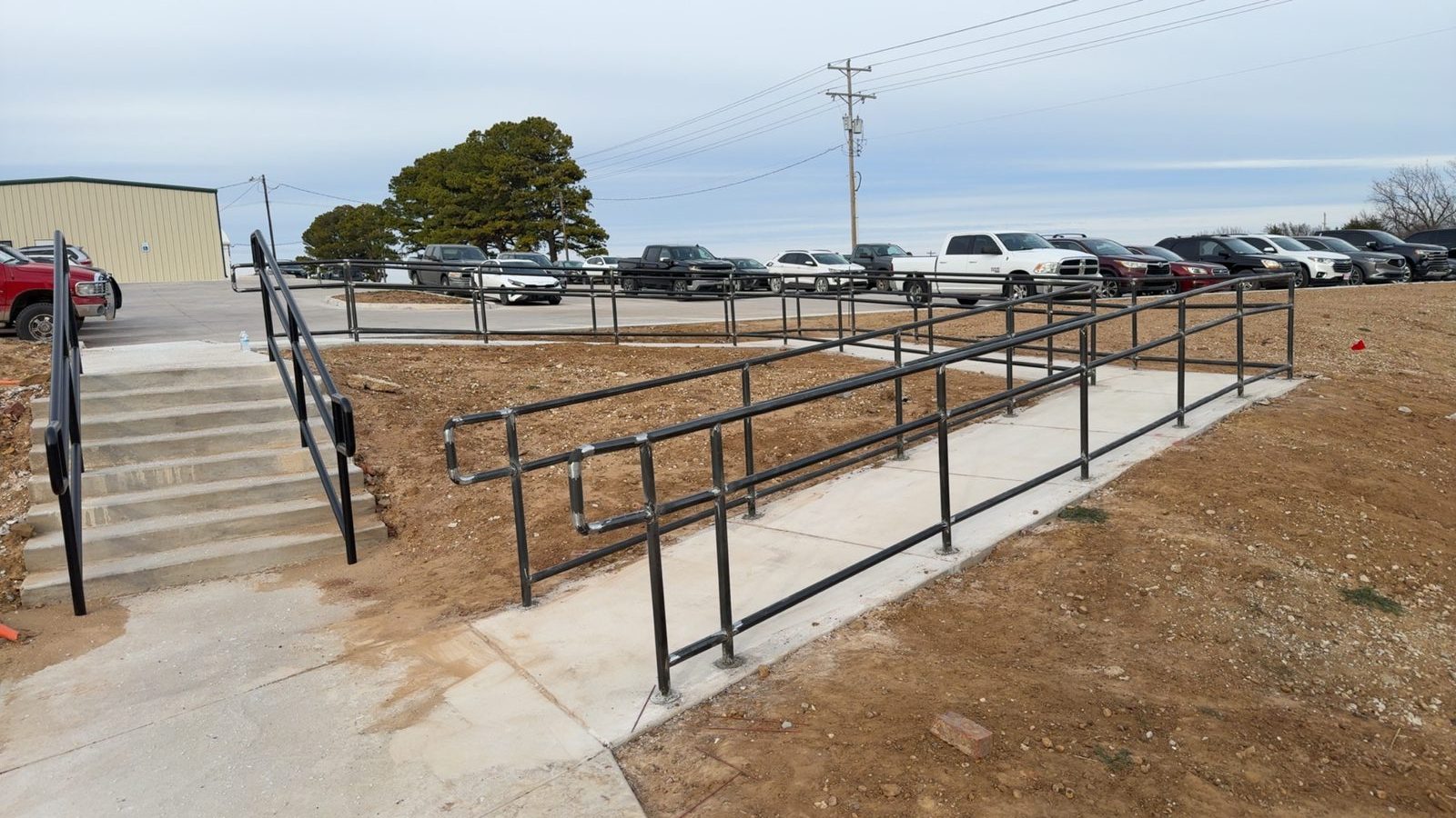 Commercial handrail fabrication and installation, Seminole Oklahoma — photo 4